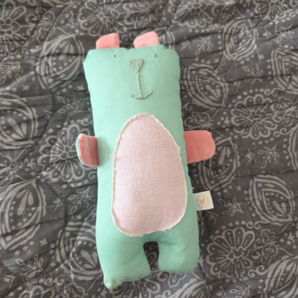 Mint Green and Pink Plush Toy